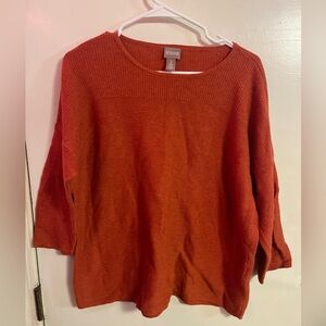 LIKE NEW Chico's Vibrant Orange Crew Neck Sweater (2) 🧡
